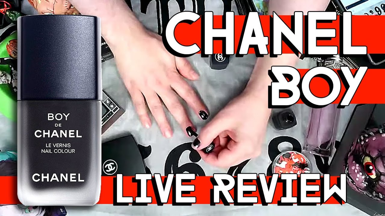 CHANEL BOY Black Nail Polish Application & 1 Week Wear LIVE REVIEW 