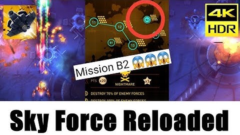 B2 INSANE and NIGHTMARE gameplay of Sky Force Reloaded 4K Gameplay | Mr Noob Gameplay