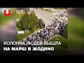 Колонна протестующих в Жодино вышла на марш