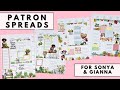 Plan with me  patron spreads for sonya  gianna  the happy planner