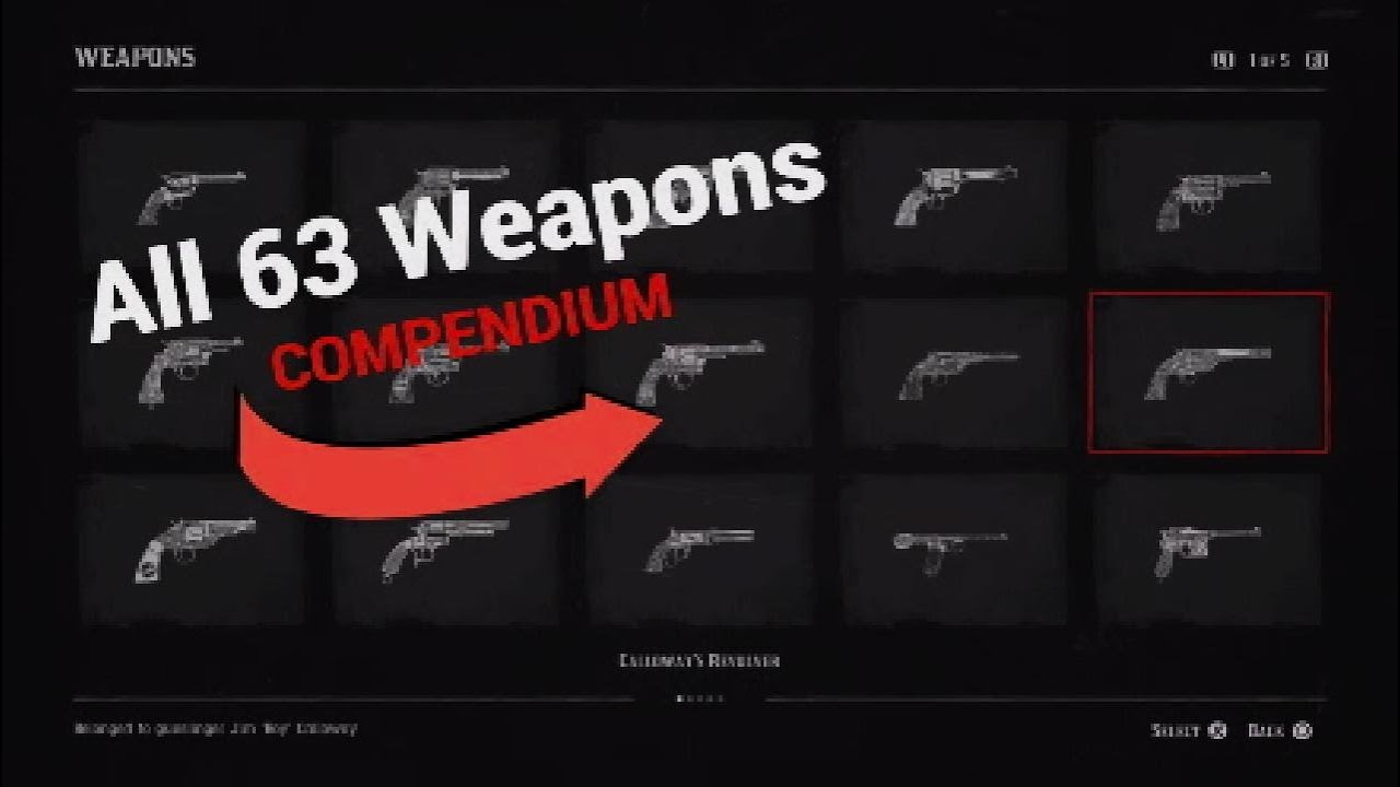 All 63 Weapons In Red Dead Redemption 2 - YouTube