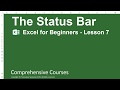 The Status Bar - Excel for Beginners - Lesson 7