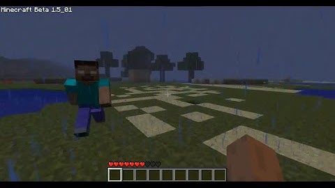Herobrine in Beta 1.5_01 using a texture pack and Singleplayer commands