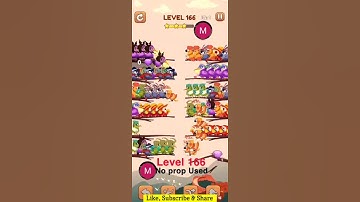 #bird #sort 2 #color #puzzle #level 166 #colour #gaming #viral #trending #shorts #solution #birdsort