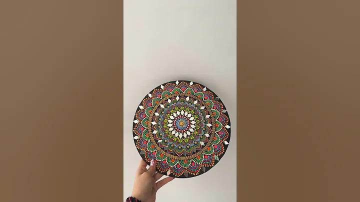Dot mandala with a mirror on mdf board🎨 #ytshorts #shortvideo #viral #dotart #mandalaart