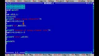 reverse of array in c