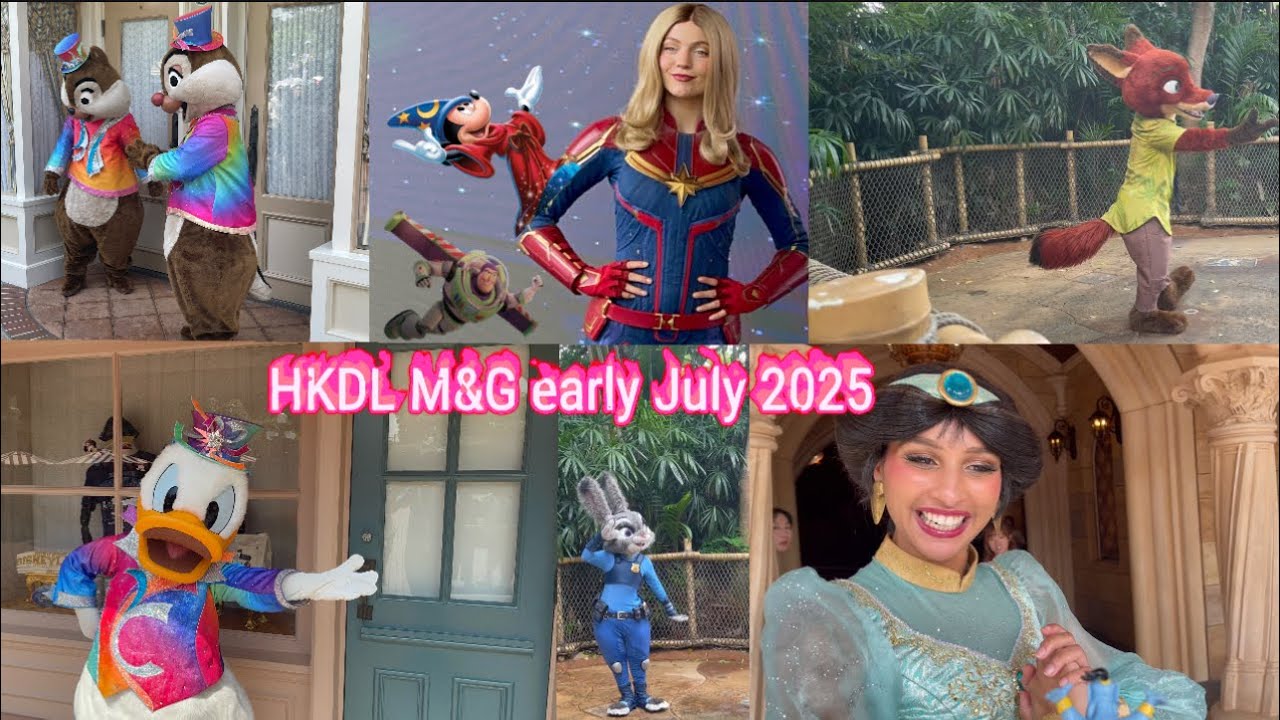 Hong Kong Disneyland Character Meet and Greet Early July 2025 w/ Zootopia, Mickey & Friends, Marvel