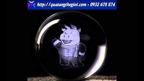 Quả cầu pha lê, dùng laze bắn vào pha lê, quatangthegioi.com, call: 0932 678 874