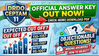 DRDO CEPTAM 11 Answer Key Out | Expected Cut Off & Next Steps #drdoceptam11