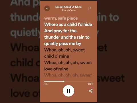 Sweet Child Of Mine Lyrics Sheryl Crow