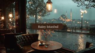 Rainy Istanbul Night ☕ Soft Jazz & Cozy Café Ambience for Relaxing, Study and Sleep screenshot 3