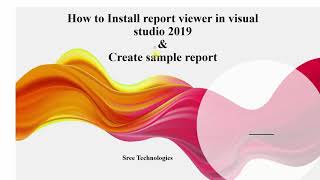How to Install report viewer in visual studio 2019