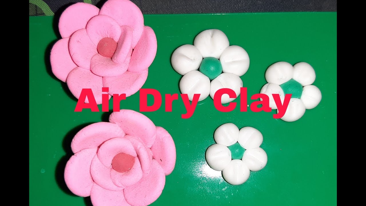 Air Dry Clay Flowers YouTube