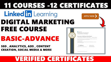 LinkedIn Premium Courses with Certificate | FREE Digital Marketing Course with 12 Certificates