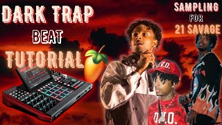 How to SAMPLE for 21 SAVAGE - Dark Trap Beat Tutorial