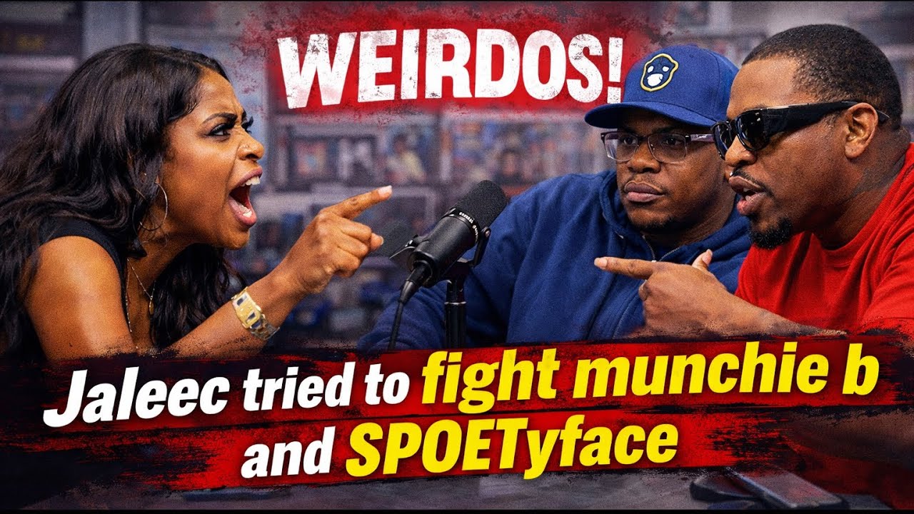 NO JUMPER FIGHTS: JALEEC CRASHES OUT AND CALLS SPOETYFACE AND MUNCHIE B WEIRDOS 