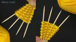 Amazing Woolen Flower Craft Ideas with Toothpick - Hand Embroidery Design Trick - DIY Woolen Flowers