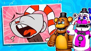 Funny Cuphead Animations REACT with Freddy and Funtime Freddy