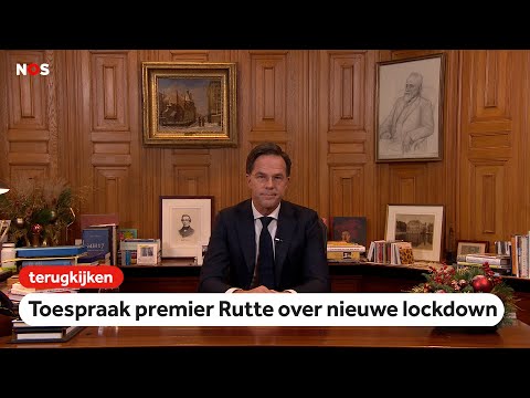 TERUGKIJKEN: Toespraak premier Rutte over nieuwe lockdown