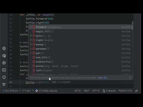 Recreating the India Logo with Python Turtle | Advanced Creative Coding Project.
