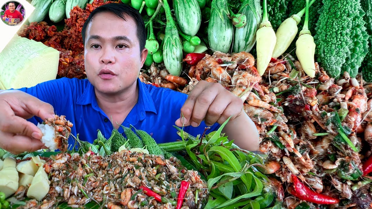 ก้อยกุ้งมะขามเปียกผักแพรว แกล้มมะระขี้นก หน่อนางดินแซ่บจ้วดสุดยอดคัก