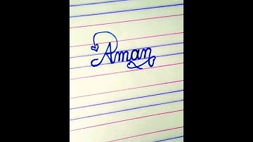 Aman #name #handwriting #cursive #calligraphy #shorts