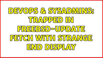 DevOps & SysAdmins: Trapped in freebsd-update fetch with strange End display (2 Solutions!!)