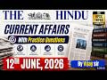 12th June 2026 Current Affairs | Current Affairs Today in Tamil | VIJAY sir