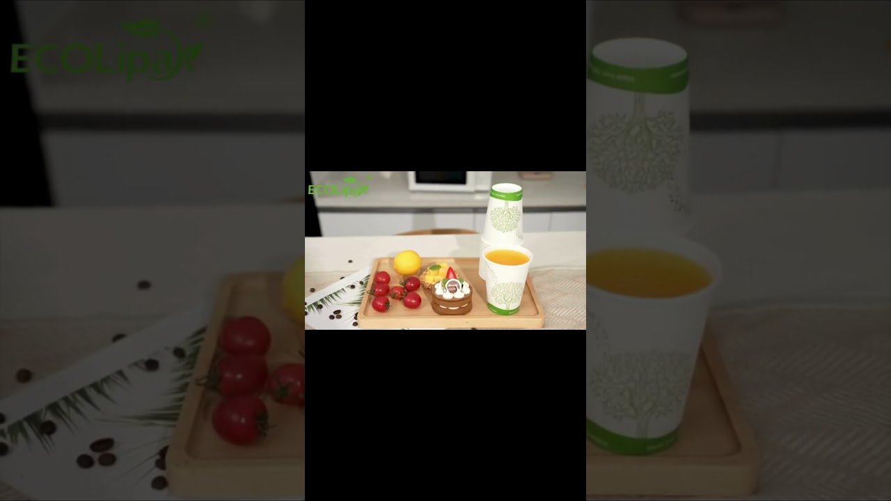 Paper Cups, Biodegradable Disposable Paper Coffee Cups with PLA Lined