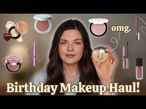 New Makeup I Bought For My Birthday! HUGE Try On Makeup Haul!