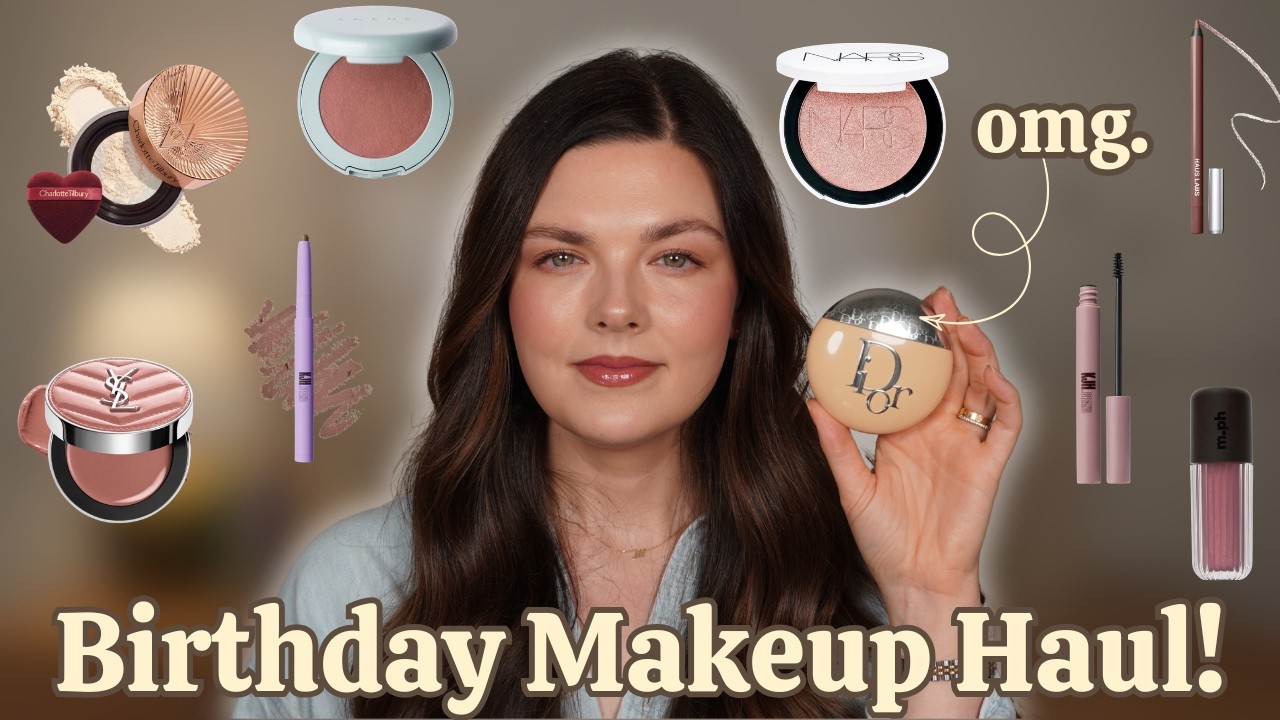 New Makeup I Bought For My Birthday! HUGE Try On Makeup Haul!