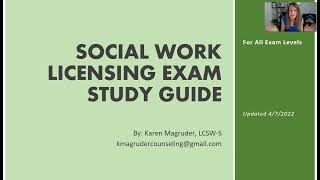 The list of 20+ social work licensing exam