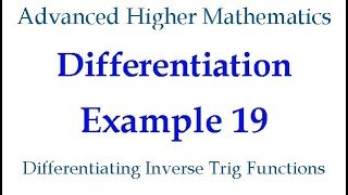 Differentiation Example 19 - Differentiating Inverse Trig Functions