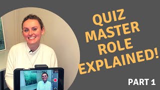Quiz Master role explanation. Tatjana Rebeša