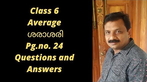 Class 6 | Chapter 2 | Average | Pg no. 24 | Questions and Answers | Part 3