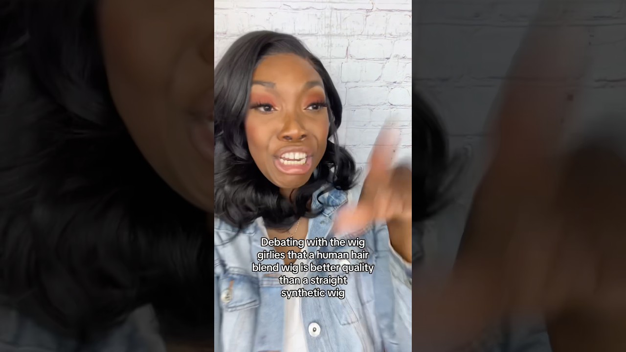 Human hair blend wig better than a synthetic wig? 🤷🏾‍♀️🤭 Janet Collection Tiva Melt Wig 