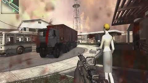 COD4 BO2 Mod w/Pezbots mp_ntown map PC gameplay