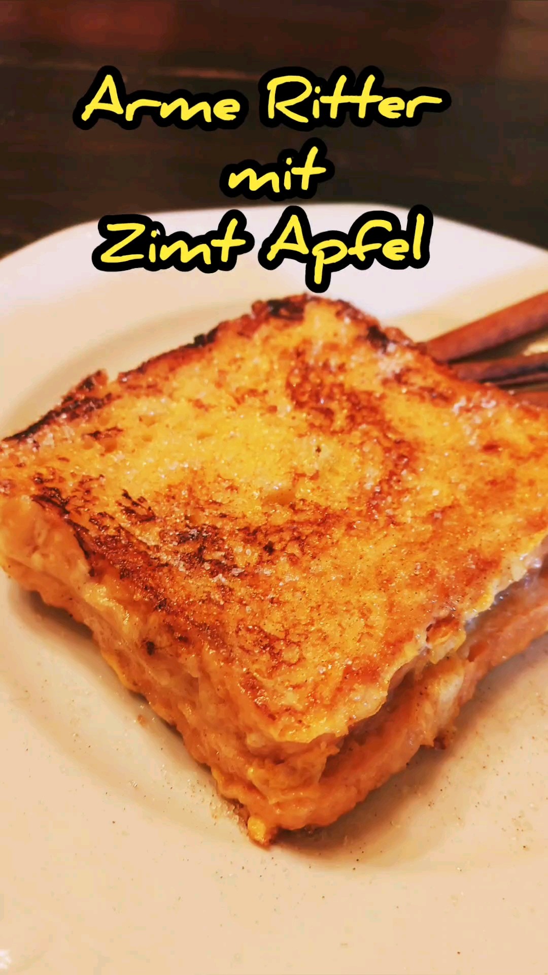 Arme Ritter mit Zimt Apfel. Gefüllter French Toast, ein leckeres ...