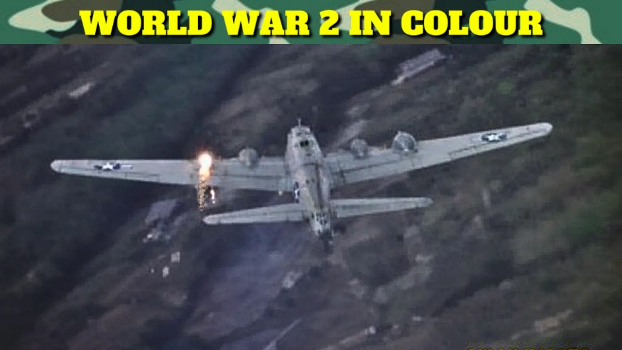 German Air-to-Air Gun Camera Footage: Combat Color Film.