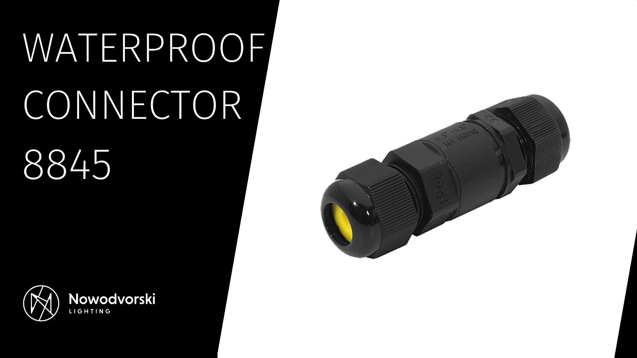 З'єднувач Nowodvorski 8845 Waterproof Connector IP68 чорний video