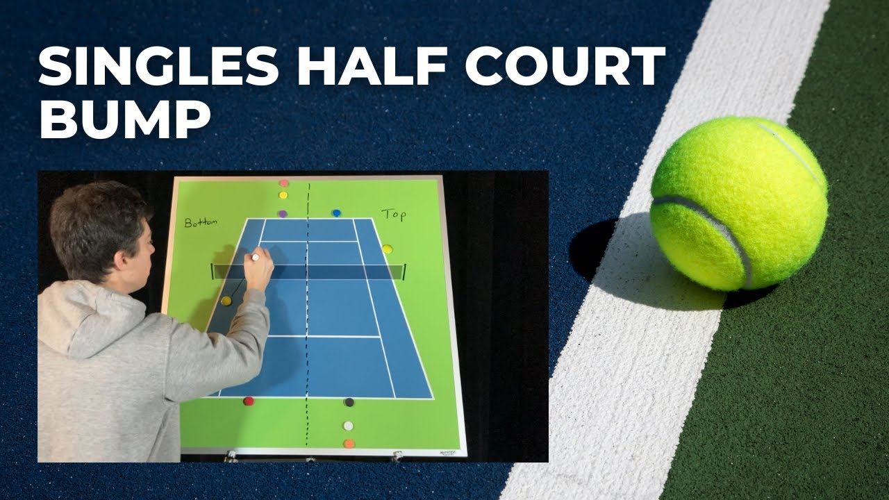 Tennis Drill // SINGLES HALF COURT BUMP // 68 PLAYERS
