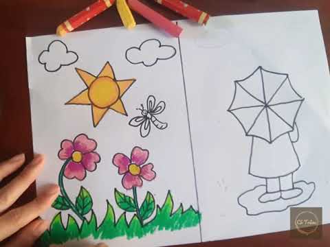 Video Hướng dẫn vẽ tranh nắng và mưa - Mĩ thuật lớp 1 CTST -... - youtube