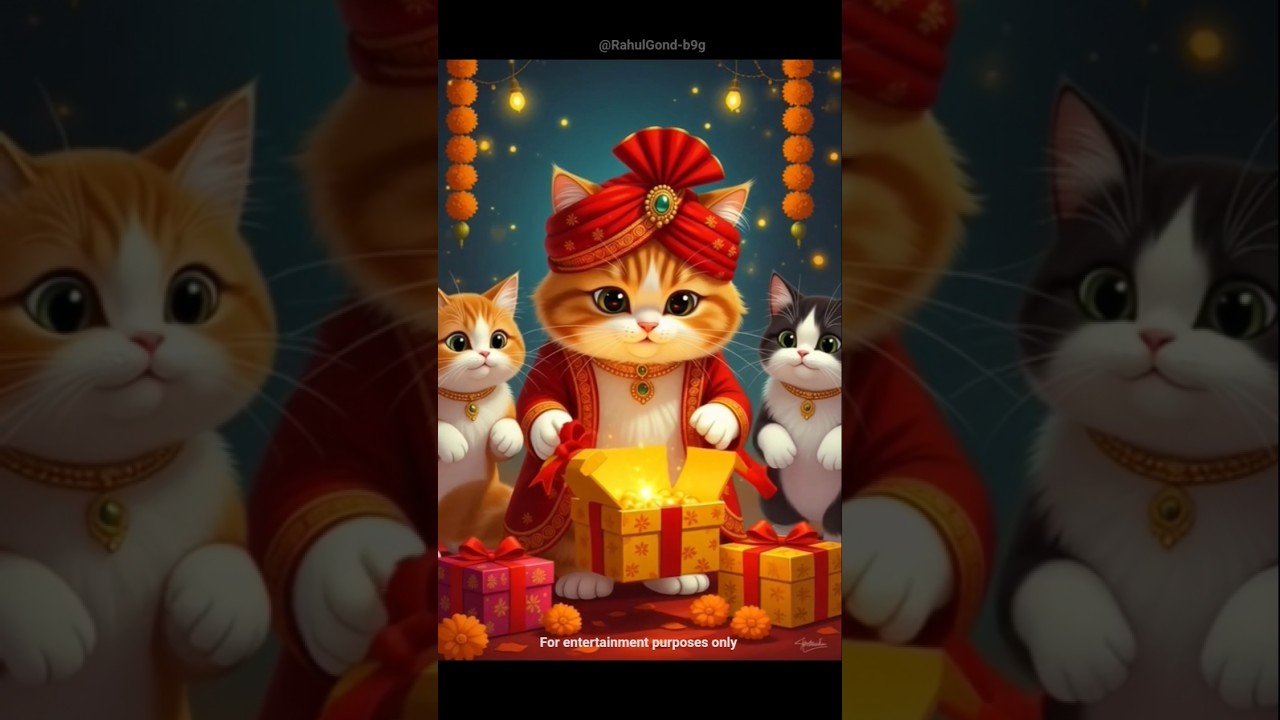 “Garfield Cat’s Royal Diwali Celebration 🪔 | Funny Fat Cat Short 2025”