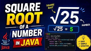 How to find square root of a number in Java👩‍💻//Java program for beginners 🔥 