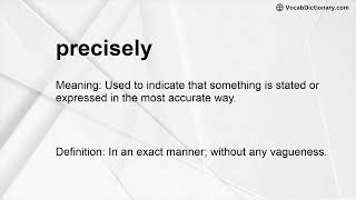 precisely Meaning