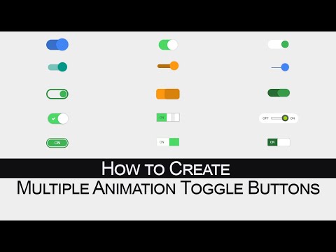 How to Create Multiple Animation Toggle Buttons Switch HTML CSS