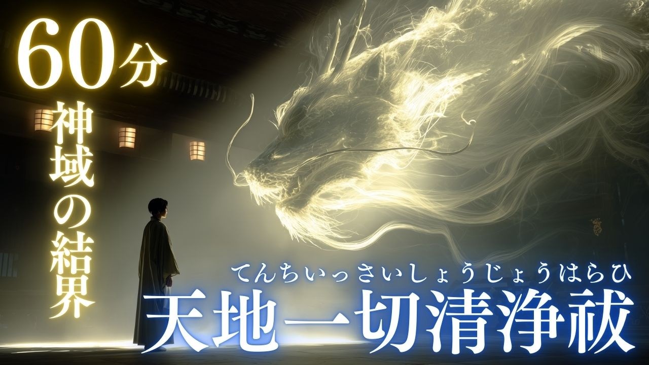 【60分間・完全浄化】天地一切清浄祓｜八百万の神々に捧ぐ神域ヒーリング｜場の祓い・邪気浄化・運気上昇BGM｜Shinto Norito Healing Sound
