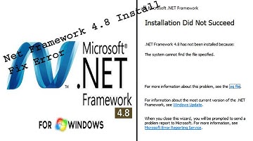 How To Install Microsoft .Net Framework 4.8 in Windows 7 / Fix error installing .