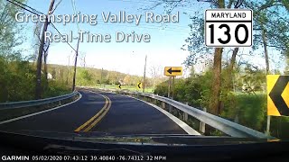Greenspring Valley Road: Maryland Route 130 Real-Time Drive