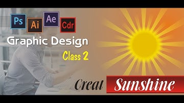 Graphic Designing Course #Corel Draw Create Sunshine Class 2 Urdu / Hindi